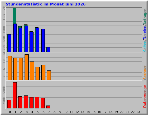 Stundenstatistik im Monat Juni 2026